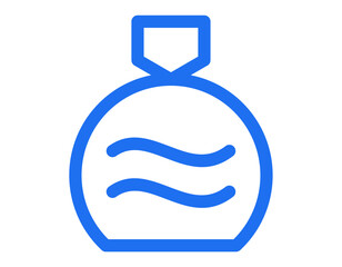 Fototapete - perfume bottle vector icon blue color for any design