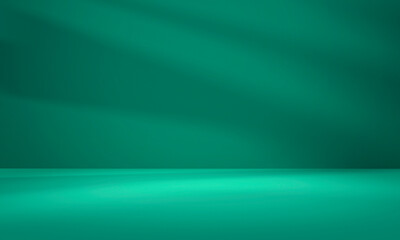 Wall Mural - Empty bright green studio background, product display with copy space for displaying content design. Banner for product advertising