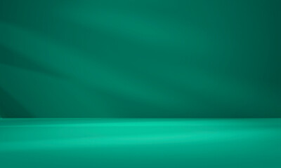 Wall Mural - Empty bright green studio background, product display with copy space for displaying content design. Banner for product advertising