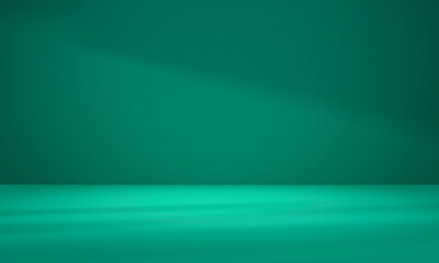 Wall Mural - Empty bright green studio background, product display with copy space for displaying content design. Banner for product advertising