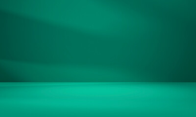 Wall Mural - Empty bright green studio background, product display with copy space for displaying content design. Banner for product advertising