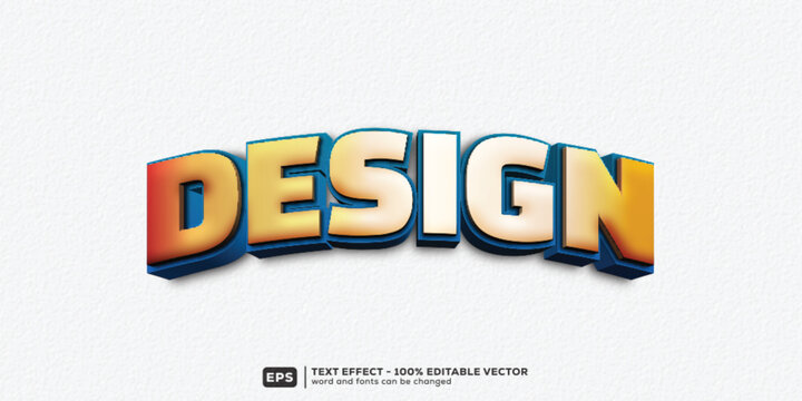 Design 3D Cartoon Editable Text Effect | Premium Font Template