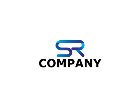 Logo Letter Initial S R For your Company Simple Vector