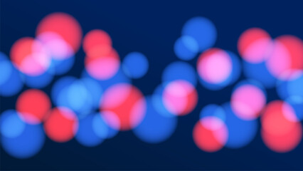 Aufkleber - Festive vibrant bokeh lights. Blurred circle shapes. Abstract light effect. Vector illustration.
