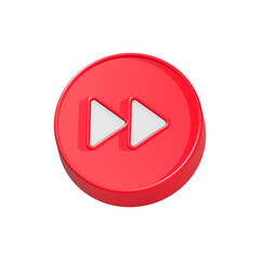 Fototapete - forward Rewind play icon button 3d rendering