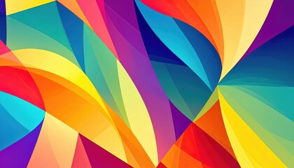 Poster - Vibrant abstract motion art digital space graphic design colorful environment aesthetic viewpoint creative concept