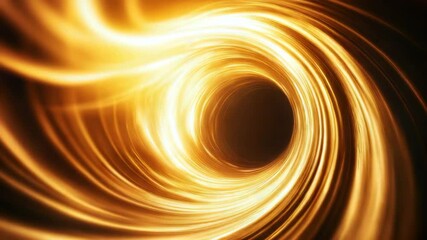 Wall Mural - glowing golden vortex swirling with bright light creates dynamic abstract energy motion spiral and s