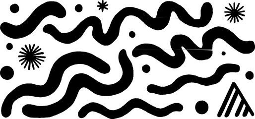 Poster - bold curves and geometric patterns design for modern prints