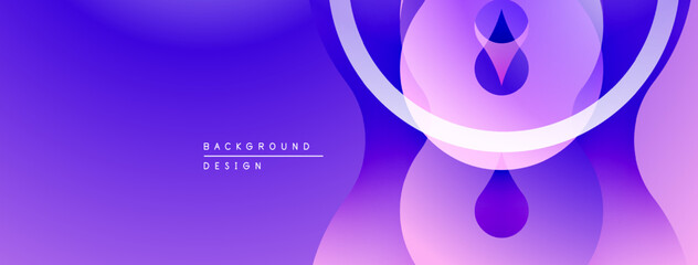 Aufkleber - Abstract purple background. Smooth gradients create flowing shapes, modern design elements. Minimalist aesthetic, vibrant color scheme.