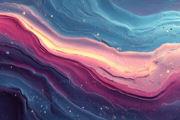 Aufkleber - Colorful abstract design with flowing patterns and vibrant hues in a dynamic composition showcasing blue and pink tones