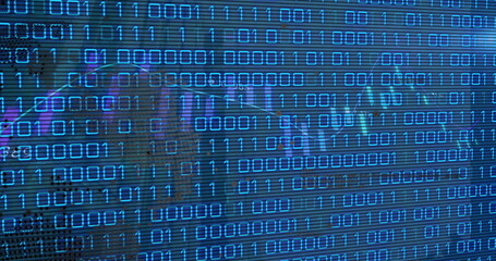 Poster - Image of data processing over globe
