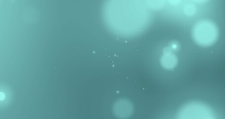 Poster - Image of green dots moving on green background