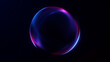© Vooper - Stylized glowing red and blue neon sphere on dark background. Perfect for tech branding, interfaces, and futuristic sci-fi visuals.