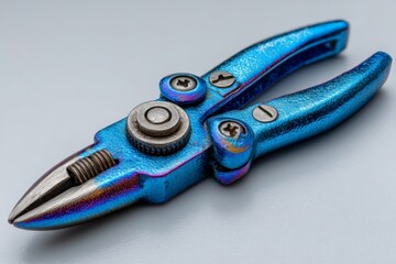 Poster - Colorful pliers displayed on a neutral background showcasing unique craftsmanship and vibrant design for tools lovers