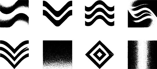 Poster - Minimalist arrow and abstract geometric shapes set for design projects