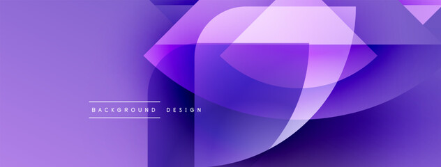 Poster - Abstract purple background. Smooth shapes overlap creating dynamic visual effect. Modern design element for banners, websites.
