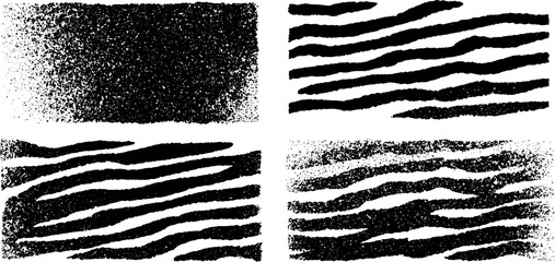 Poster - engraved textured pebble and stripe patterns for creative design projects
