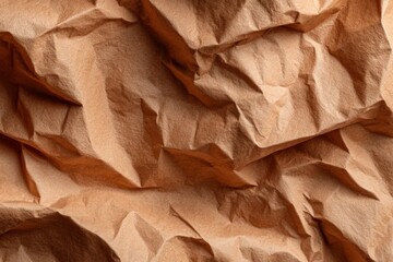 Poster - Textured brown crumpled paper illustrating the beauty of simplicity and design in artistic expression