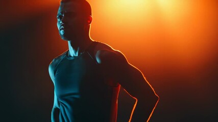 Aufkleber - A person standing near a powerful source of light, possibly an inspiration or revelation