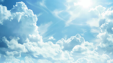 Wall Mural - blue sky with white cloud background. white cloud with blue sky background
