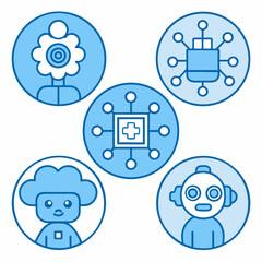 icon artificial intelligence vector illustration