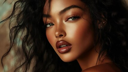 Poster - A close-up shot of a woman's face and long hair