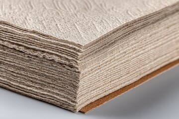 Aufkleber - Artisan handmade paper showcasing texture and color in a close-up view with natural fibers in focus