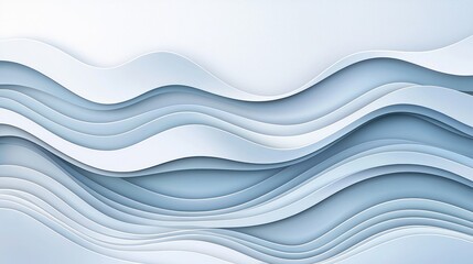 Poster - Abstract layers of paper create a wavy textured background
