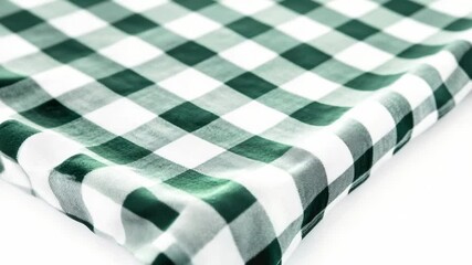 Aufkleber - A green and white checkered tablecloth with a classic design