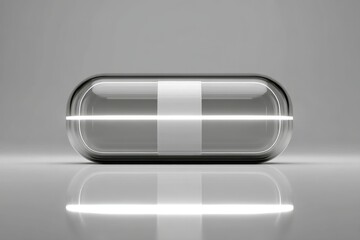 Poster - Sleek transparent capsule design showcasing modern aesthetics in minimalist environment