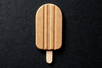 Poster - Wooden popsicle stick art displayed on a dark background in modern design aesthetics