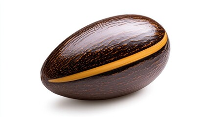 Aufkleber - Single palatial wood avocado seed is isolated on white