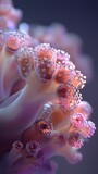 artistic professional photo of coral texture with colorful underwater light, perfect lighting, realistic and cinematic style