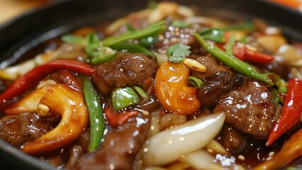 Poster - A close-up shot of a bowl of food on a table