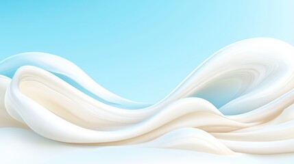 Aufkleber - Abstract light blue background with flowing white waves