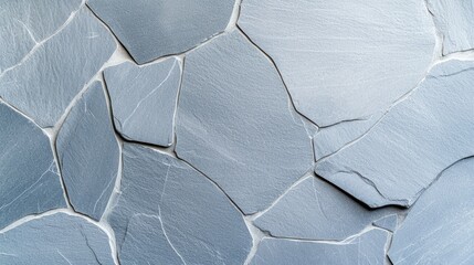 Poster - Gray stone wall features irregular shapes and textured surfaces
