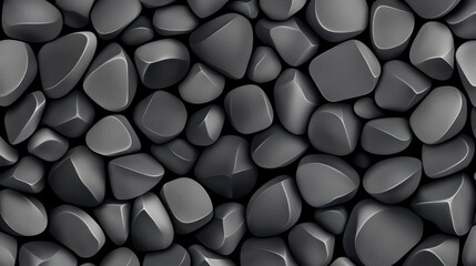 Aufkleber - Many gray smooth rocks are arranged in a dense pattern