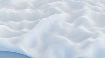 Abstract white wavy shapes light blue background
