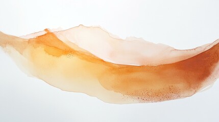 Aufkleber - Abstract watercolor painting in orange and beige tones