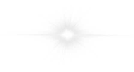 Wall Mural - png starburst explosion with white glow, magic sparkle and light on bright transparent sky, dust and