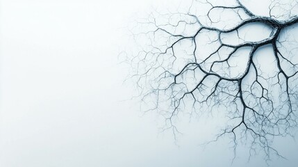 Aufkleber - Serene deciduous tree in winter nature landscape