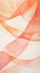 Poster - Abstract fabric in shades of orange and peach flowing indoors