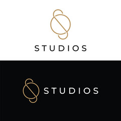 Fototapete - Initial letter element abstract template logo design with geometry. Modern, minimalist and luxury artistic symbol.