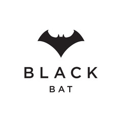 Fototapete - bat logo template design with unique and creative concept.