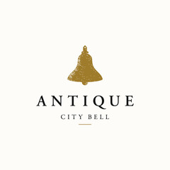 Vintage bell logo template design vector illustration.