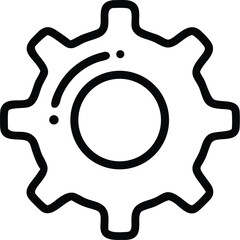 Poster - Gear cogwheel mechanism icon vector illustration for engineering and manufacturing design