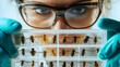 © Cingrid - Entomologist examining insect specimens in laboratory for scientific research and identification study