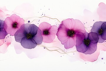Poster - Ethereal Floral Abstract Design with Moody Celestial Elements