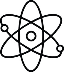 Poster - Atom symbol science icon vector illustration representing atomic structure and physics concept