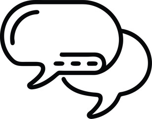 Fototapete - Illustration of speech bubbles for communication dialogue and conversation design element vector